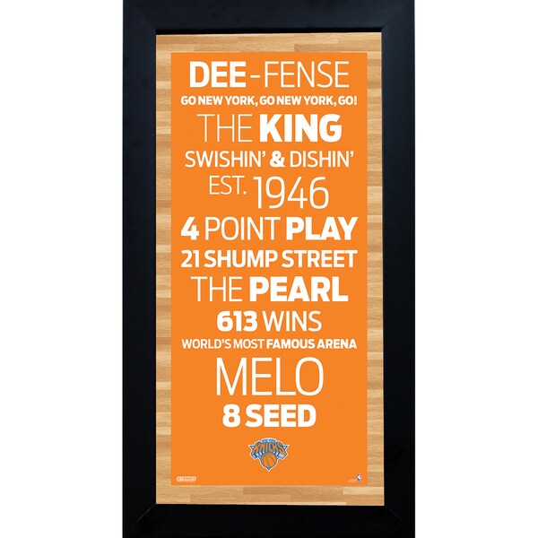 New York Knicks Subway Sign 6x12 Framed Photo