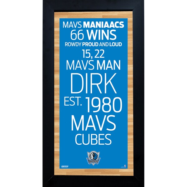 Dallas Mavericks Subway Sign 6x12 Framed Photo