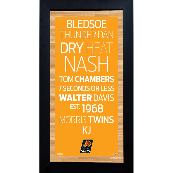 Phoenix Suns Subway Sign 6x12 Framed