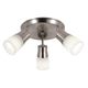 Cambridge 3-Light Brushed Nickel 14 in. Track Light with Opal Glass