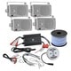 Pyle KTMBT7 Marine-grade 1200-watt 4-channel Bluetooth Amplifier with 4 3.5-inch Mini Box Speakers and 50-foot Wire