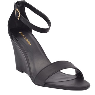 Mark and Maddux Women's Elisha-13 Ankle Strap Wedge Sandal