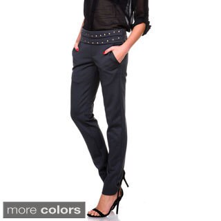 Stanzino Women's Studded Elastic-waist Casual Pants