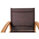 Amazonia Teak Luna Patio Dining Armchair with Brown Textile Sling