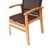 Amazonia Teak Luna Patio Dining Armchair with Brown Textile Sling