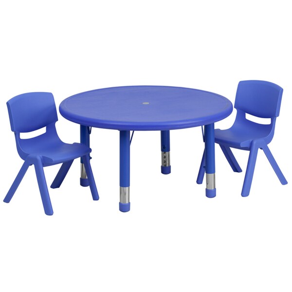 14.523.75Inch Heightadjustable Plastic Preschool Activity Table Set
