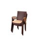 Amazonia Teak Clemson Cast Aluminum/Teak Patio Dining Armchair Set with Tan Cushions (Set of 4)