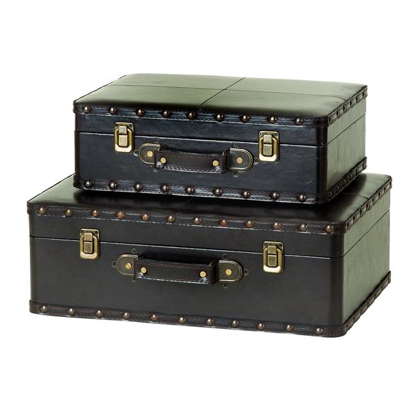 Brown Wood/ Leather Box