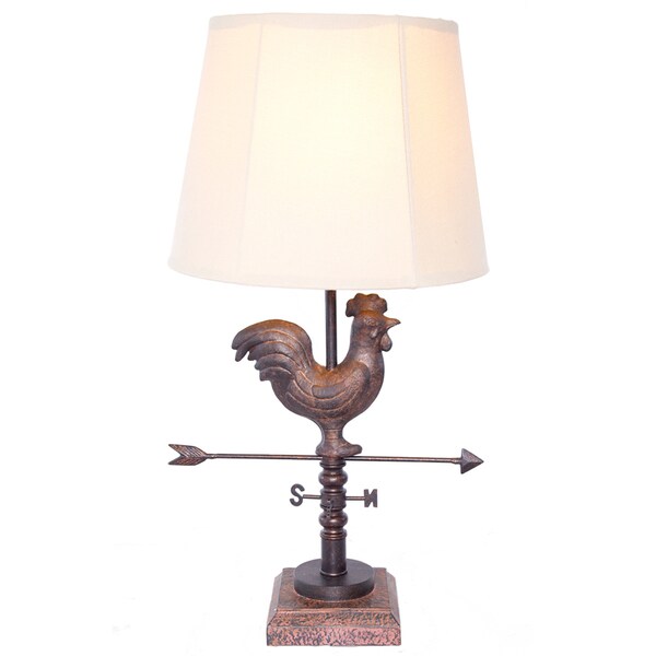 River of Goods 29-inch Outdoor WaterProof Weathervane Rooster Table Lamp