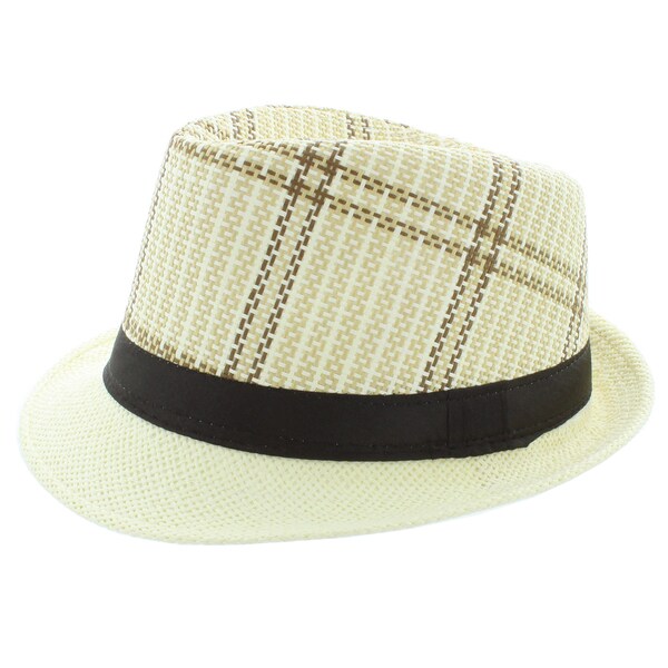 Faddism Fashion Plaid Fedora Hat
