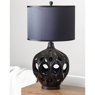 ABBYSON LIVING Eva Black Ceramic Large Table Lamp