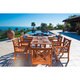 Malibu Eco-Friendly 7-Piece Wood Outdoor Dining Set V189SET2