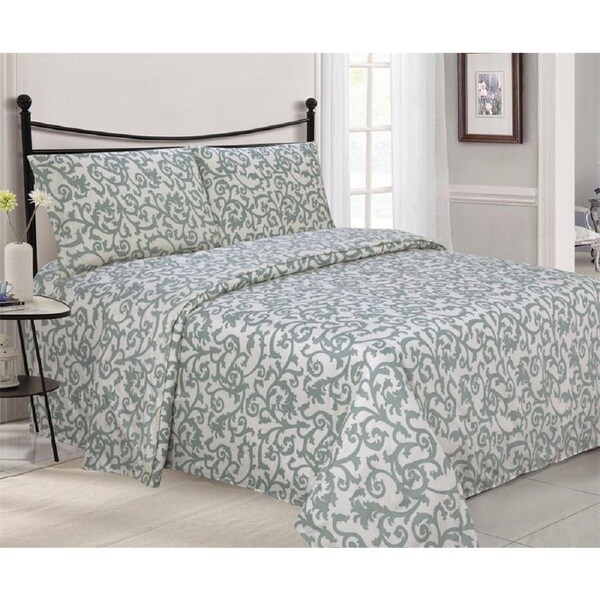 Rosie Damask Deep Pocket Sheet Set