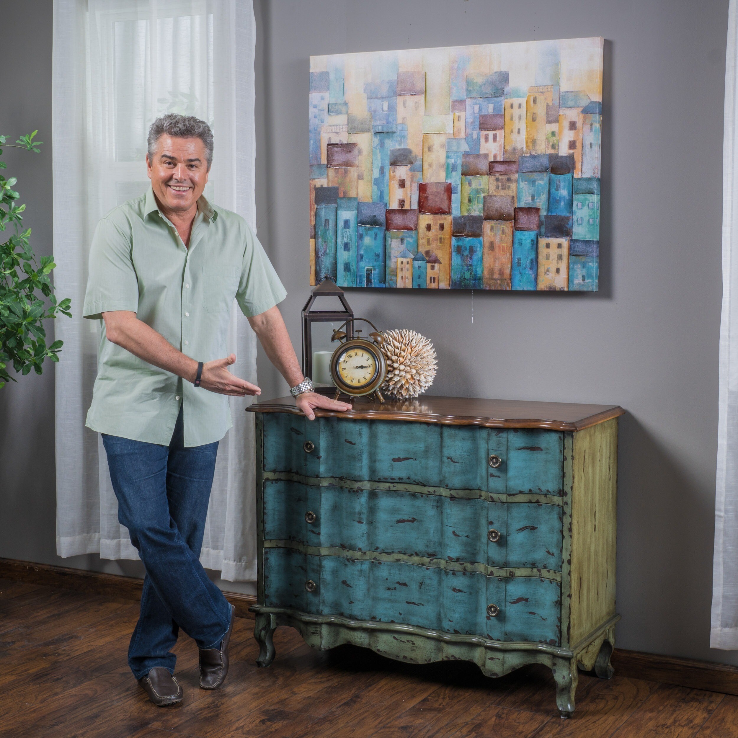 Christopher Knight Home Rainier 3Drawer Wood Overstock