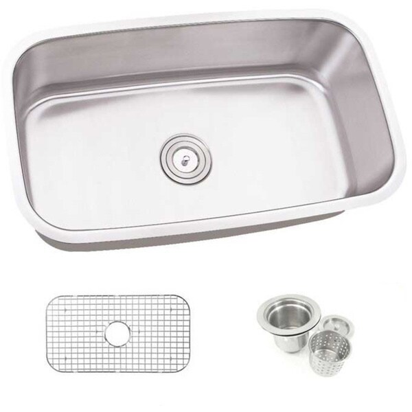 30inch Single Bowl Undermount Stainless Steel Kitchen Sink Combo