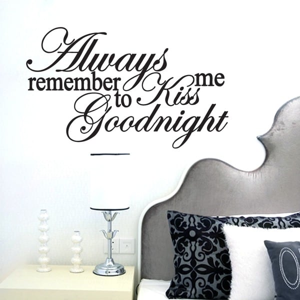 Kiss Me Goodnight Wall Decal (58-inch x 35-inch)