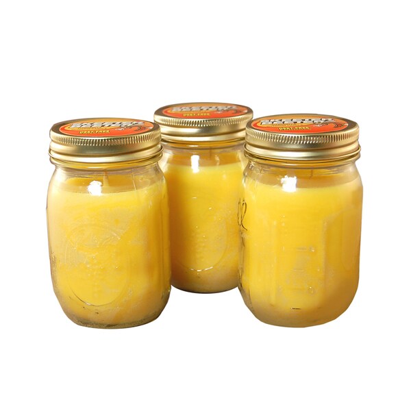 12-ounce Mason Jar Citronella Candles (Set of 3)