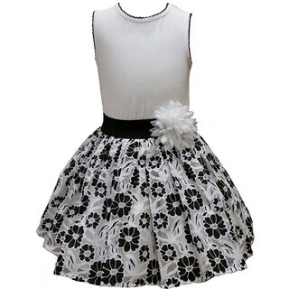 Mia Juliana Little Girls' Drop Waist Lace Dress