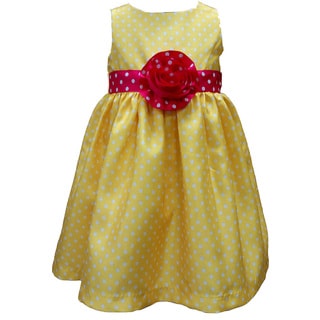 Mia Juliana Baby Girls' Polka Dot Shantung Dress