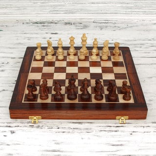Seesham Wood 'Challenge of the Intellect' Chess Set (India)