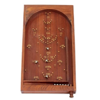 Handcrafted Seesham Wood 'Thrill of the Game' Bagatelle (India)