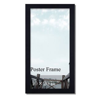 Adeco Black Wood Wall Hanging 8-inch x 8-inch Poster/ Picture/ Photo