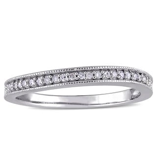 Silver diamond band rings