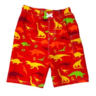 Jump'N Splash Boy's Red Dinosaur Swim Trunks