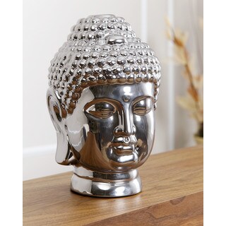 ABBYSON LIVING Silver Chromed Ceramic Buddha Head