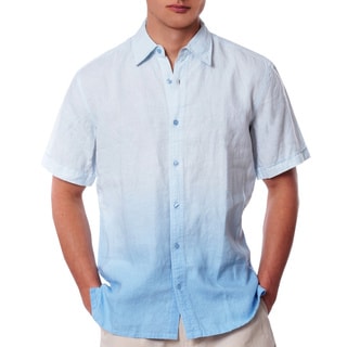 Men's Blue Hues Ombre Linen Shirt