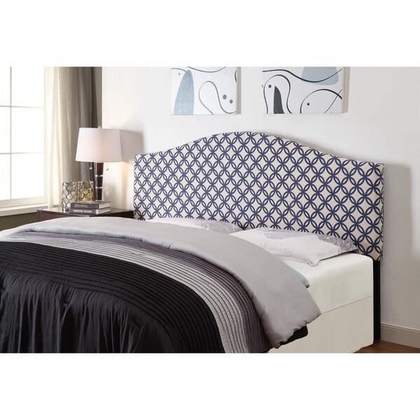 Blue and White Queen/Full Size Upholstered Headboard - Overstock