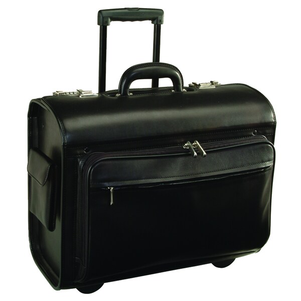 Royce Leather Genuine Leather Executive Rolling  15-inch Laptop Briefcase