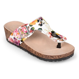 Journee Collection Women's 'Lily' Buckle T-strap Sandals