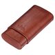 Visol Cuero Genuine Tan Leather 3-Finger Cigar Case