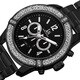 Joshua & Sons Men's Swiss Quartz Multifunction Crystal Bezel Bracelet Watch