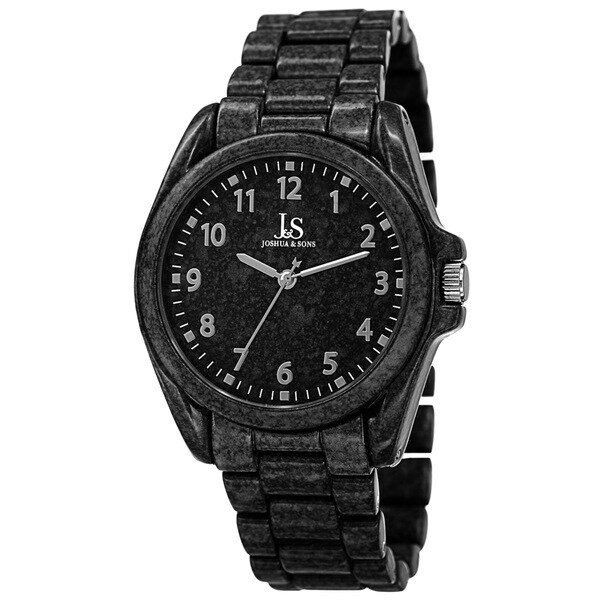Joshua & Sons Men's Japanese Quartz Easy to Read Markers Spray Bracelet Watch
