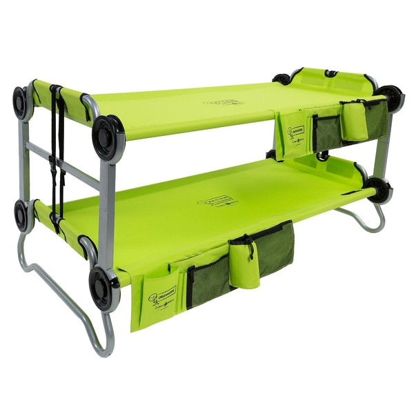 Disc-O-Bed Kid-O-Bunk Lime Green Bunk Bed with Organizer