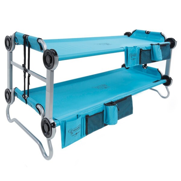 Disc-O-Bed Kid-O-Bunk Teal Blue Bunk Bed with Organizer