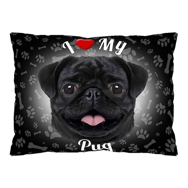 iLeesh I Love My Pug Black Pet Bed Overstock™ Shopping The Best