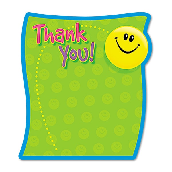 TREND Multicolored Thank You Note Pad (Pack of 5)