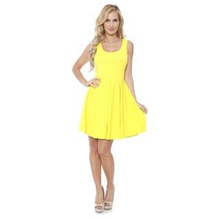 White Mark Women's 'Crystal' Fit and Flare Dress