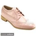 Miim Women's Fiona-02 Classic Wingtip Cut-out Oxfords