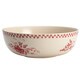 BonJour Dinnerware Chanticleer Country 9-Inch Stoneware Round Serving Bowl, Burgundy Red