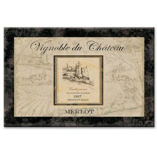 CounterArt Merlot Label Glass Cutting Board