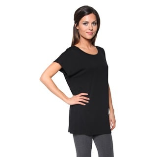 Free to Live Women's Long Kimono Sleeve Loose-fit Tunic