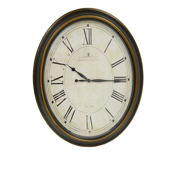 Glenmont Traditional Roman Numeral Oval Wall Clock