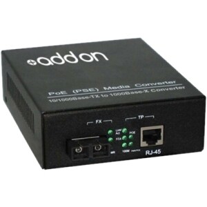 AddOn 1000Base-TX To 1000Base-SX SC MM 850nm POE Media Converter