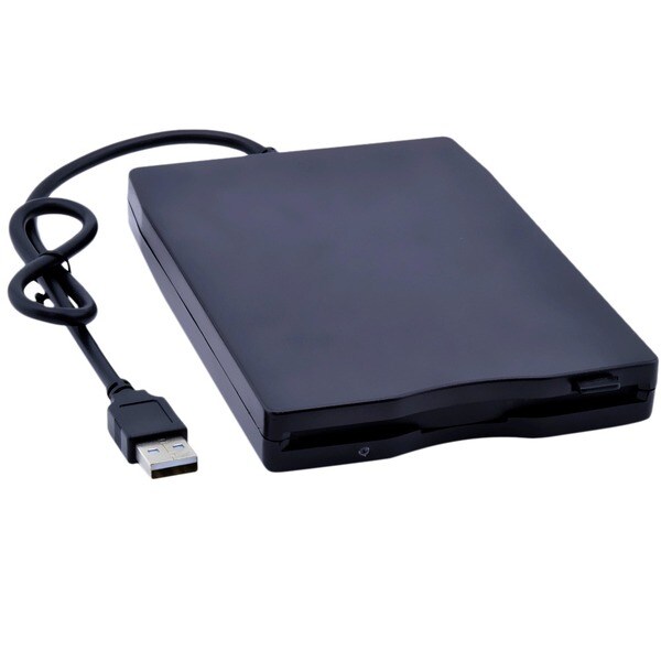 Patuoxun Portable 3.5-inch USB External Black Plug and Play 1.44 MB Floppy Disk Drive