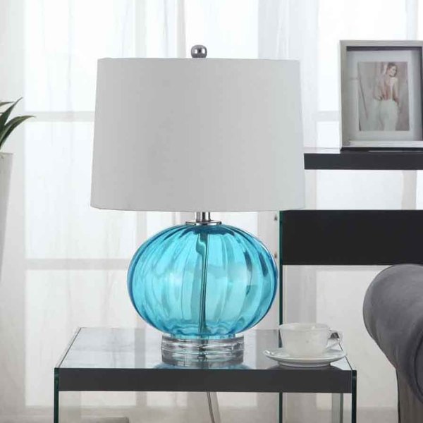 Creek Classics Blue Glass with Acrylic 23-inch Table Lamp ...