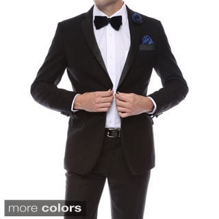 Zonettie-Ferrecci Men's 2-button Double Vented Tuxedo Blazer